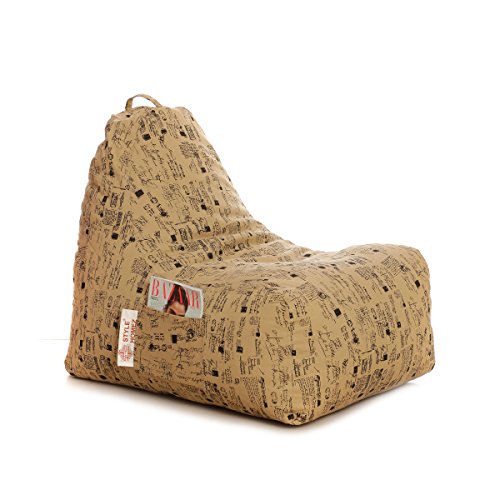Image of Style Homez Hackey Cotton Canvas Abstract Printed Bean Bag XXL Size Filled with Beans Fillers