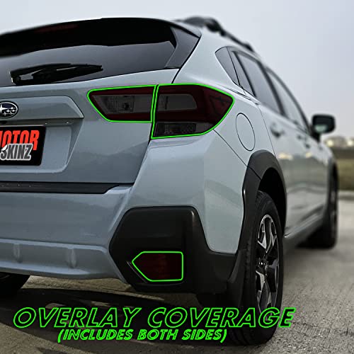 Image of SlickMod PreCut Vinyl Smoke Tint for 2018-2022 Subaru Crosstrek Tail Light & Reflector (1. Taillight, 20% Dark Smoke)