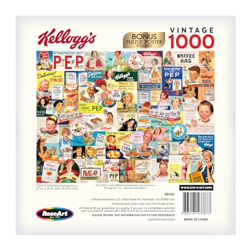 RoseArt - Kellogg's - Cereal Ads - 1000 Piece Jigsaw Puzzles for Adults - image 5