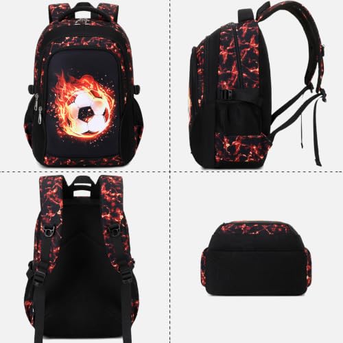 Kimwadalh Soccer Backpack for Boys 8-14, 17" School Bookbag for Primary - image 7
