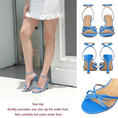 Image of iiimmu Women's Bow Heels 4 IN Stiletto Heeled Sandals for Women | Round Open Toe