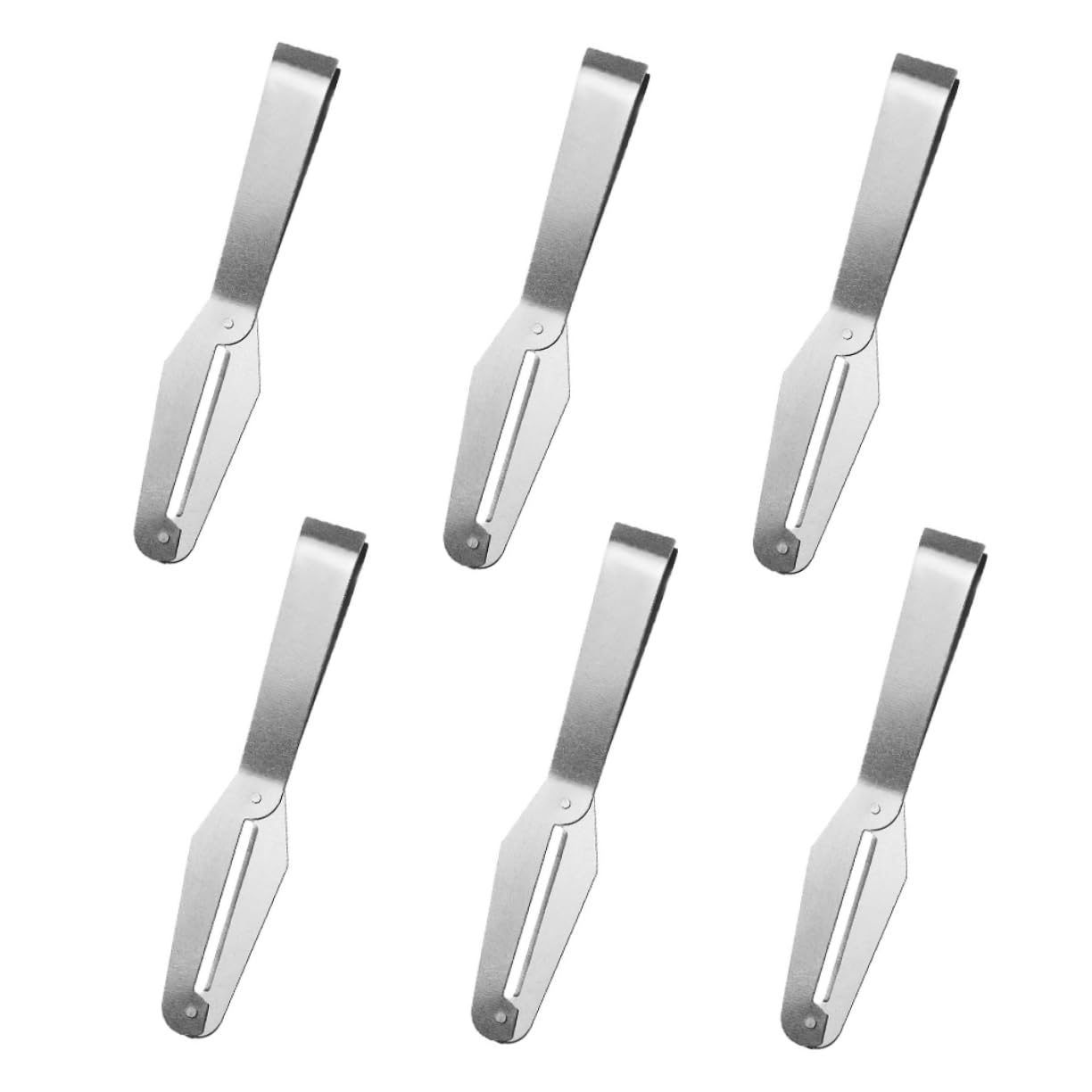 Ciieeo 6pcs Stainless Steel Food Tweezer Set Precision Serrated Tips Aetizer Utensils for Kitchen Cooking