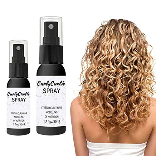 Hair Care Elastin Organic Coconut Oil Curling Hair Spray Fluffy Spray Hair Care Essential Oil Wash Free Hair Spray Hair Products Moisturizing Repair Hair (30ml+50ml)
