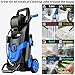 2026 Upgrade Pressure Power Washer 4800PSI w/4 Quick Connect Nozzles, Inlet Hose & Filter&500ML Soap Tank, High Cleaning Machine for Cars/Fences/Driveways/Patios/Home Cleaning,Blue