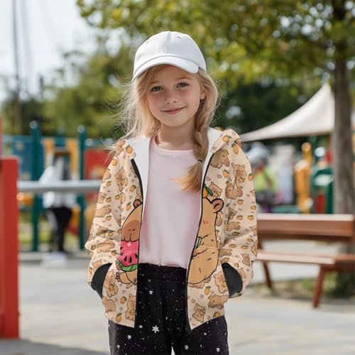 Girls Fleece Full Zip Hoodie Sweatshirt Girls Zip Up Hoodie Casual Long Sleeve Sweatshirts Pullover with Pockets3