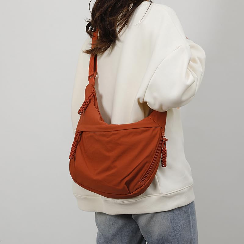 Lushandy Nylon Crossbody Bags for Women, Crescent Bag Luna Bag Casual Hobo Crossbody Purse Dumpling Bags Moon Shoulder Purse2