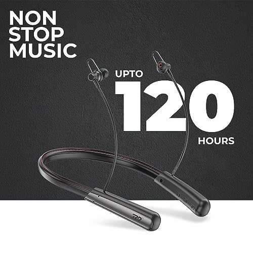 Image of RD M-201 Bluetooth Wireless in Ear Earphones 10mm Dynamic Drivers, 120 Hours Play-Time ASAP Type-C Charging, Neckband V5.3, 5 EQ Modes, IPX-4 Sweat Proof, Low Latency for Gaming - Black