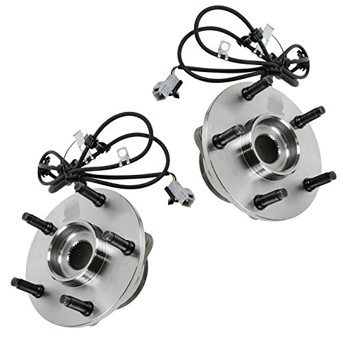 Image of TRQ 2 Piece Front Wheel Bearing & Hub Assembly Set Compatible with 1997-1999 Dodge Ram 1500