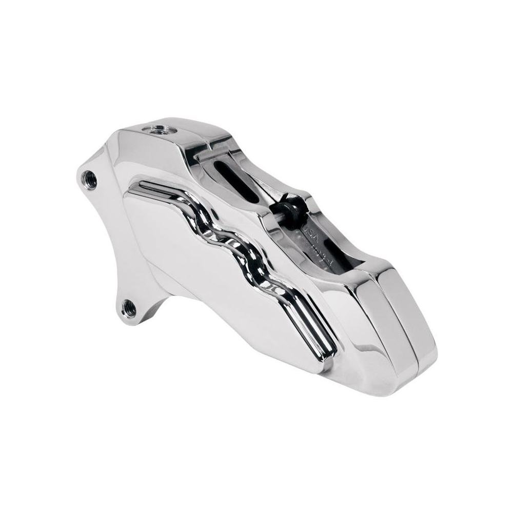 Chrome HHI Left Front Brake Caliper for Single 13" Rotors on 2000-2013 Harley-Davidson Touring models - LHSCC6013