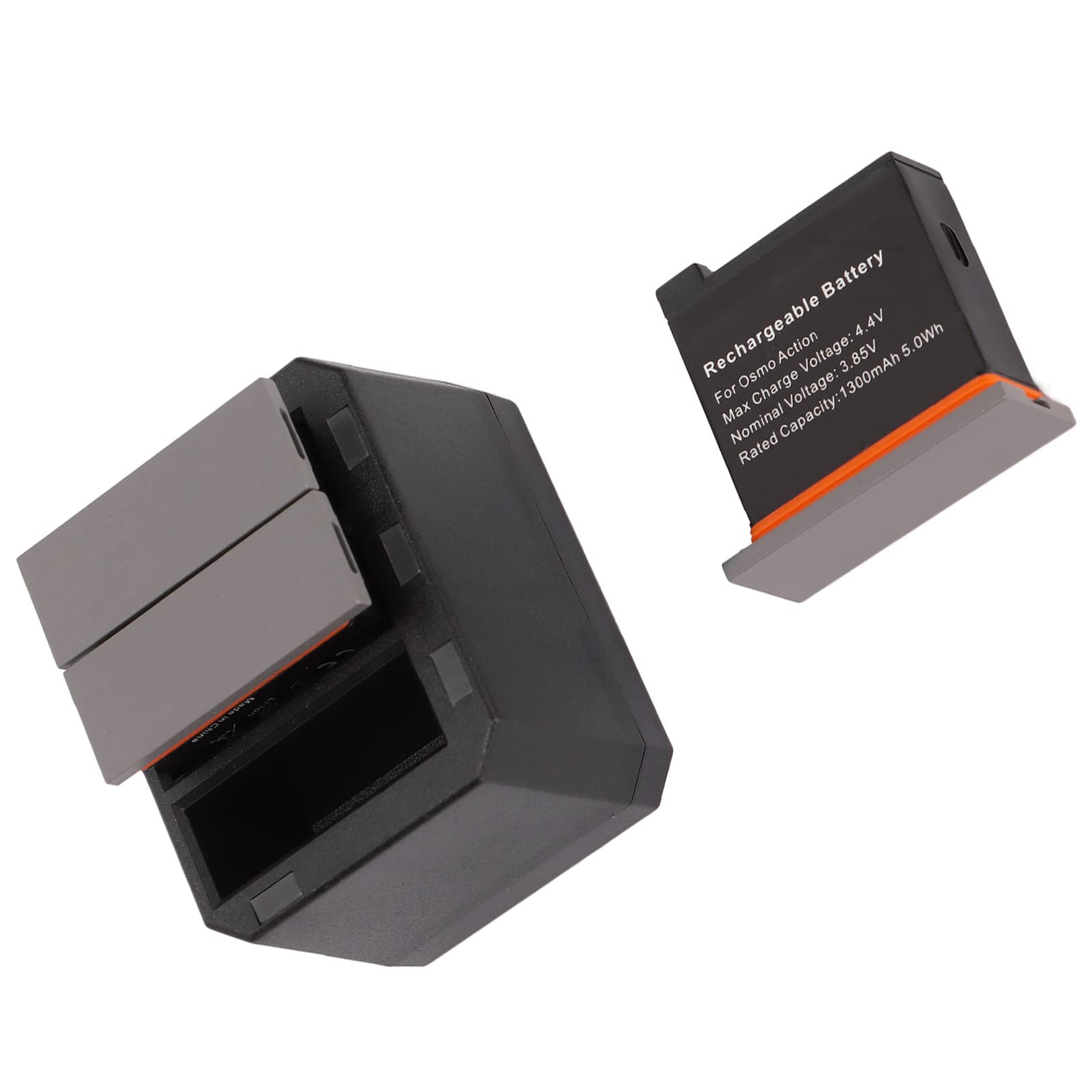 Kit Caricabatterie Per Action Camera Con 3 Batterie Ricaricabili Da 1300 mAh Indicatore LED Caricabatteria A 3 Per Uso Esterno Viaggi Fotografia