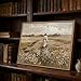 Framed Jesus Canvas Wall Art Jesus Walking In Field Painting Rustic Christian Wall Decor Picture for Living Room Bedroom Home Office Church Decoration Ready to Hang