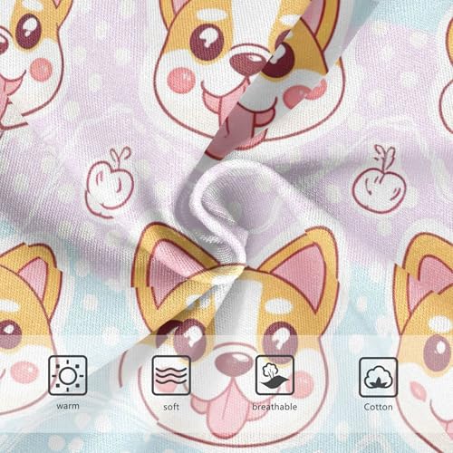 Toddler Girls Underwear 2t Cotton Girl Panties Cute Print Briefs Underpants Cute Dog Faces Dot3