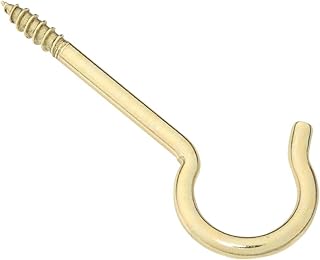 National Hardware N192-278 V2041 Ceiling Hooks in Solid Brass, 2 pack