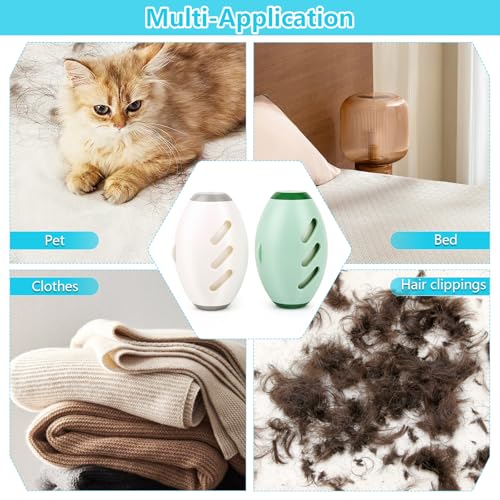 QOUBNIC Wiederverwendbarer Fusselroller, 2 Stück Waschbare Klebrige Gel Fusselrolle Ball, Washable Sticky Roller Tierhaarentferner, Waschbarer Reusable Lint Roller für Haustierhaar Kleidung Reisen