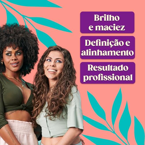 Máscara S.O.S Hidratação Cachos e Crespos, 1kg, Salon Line, Salon Line, Branco