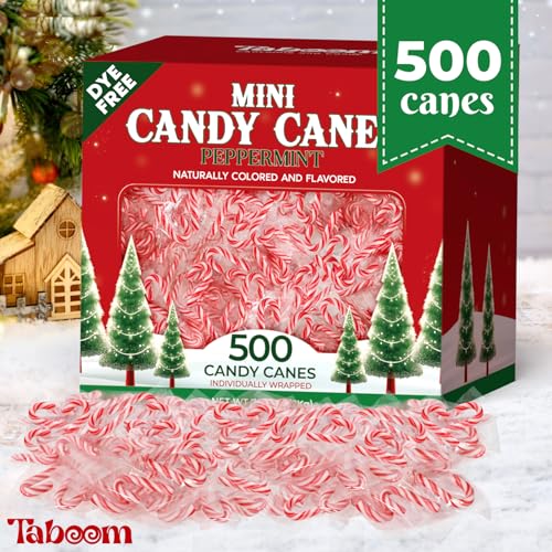 Bulk Mini Candy Cane Individually Wrapped 495 Pack - Small Peppermint Candy Canes Red & White Christmas Candy For Holiday Gifts, Stocking Fillers, Party Favors & Decorations - image 2