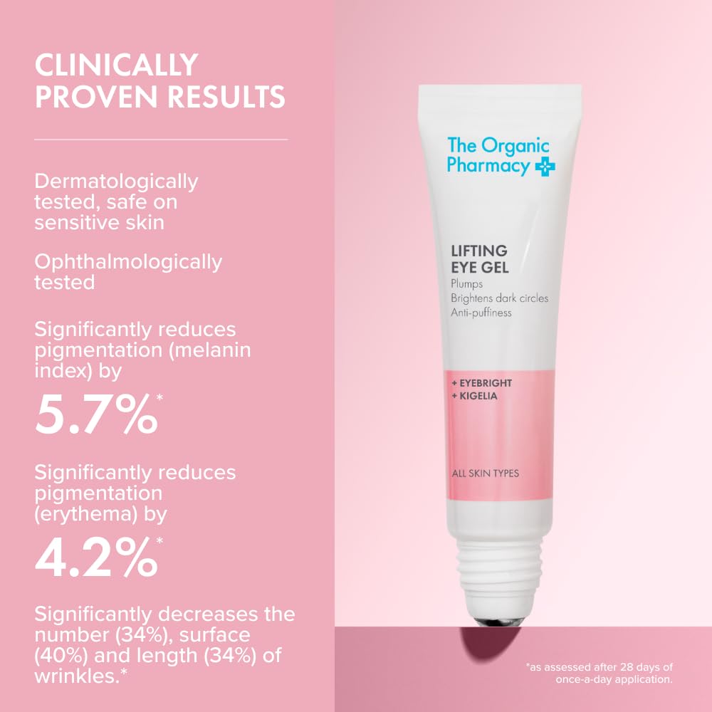 The Organic Pharmacy Lifting Eye Gel, 15ml, Brightens dark circles, Anti-puffiness, With Eyebright and Kigelia - Image 4