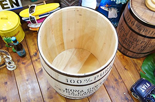 Amazon.co.jp: 【ハワイアン雑貨】 コナコーヒー木樽 (無垢材) Lサイズ