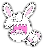 Zirni Bunny Rabbit Crazy Cartoon Sticker Decal Design