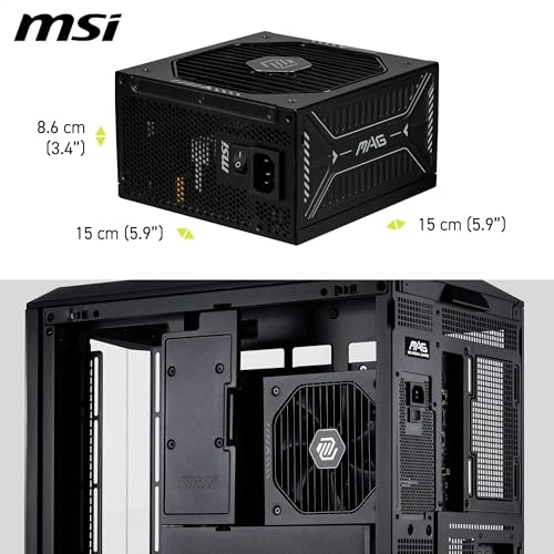 MSI MAG A850GLS PCIE5-850W 80 Plus Gold power supply unit