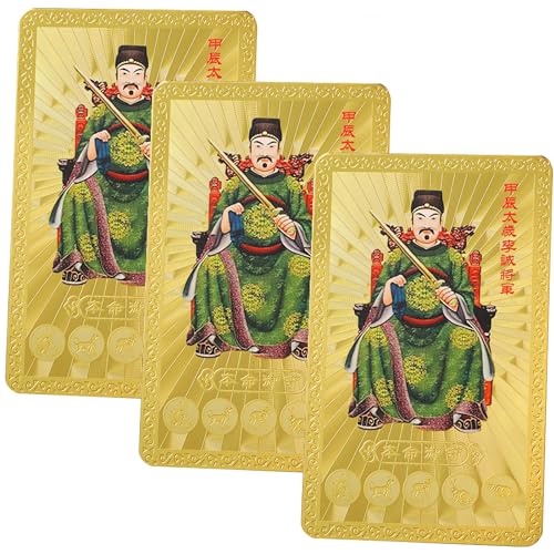 Chinese Feng Shui Tai Sui Card 2024, Dragon, Rabbit, Goat, Ox and Dog Tai Sui Amulet, Wishes Peace Good Luck Helps You Succeed, Great for Good Luck Wealth Success, Lucky Gift