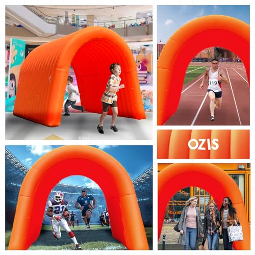 OZIS 16FT Inflatable Tunnel Sports Tunnel Entrance with Installed Blower Inflatable Tunnel Tent for Business Advertising Event Exhibition Promotion,Street,Shop,Supermarket,School(Orange, 16x10x10ft) by OZIS - Image 5
