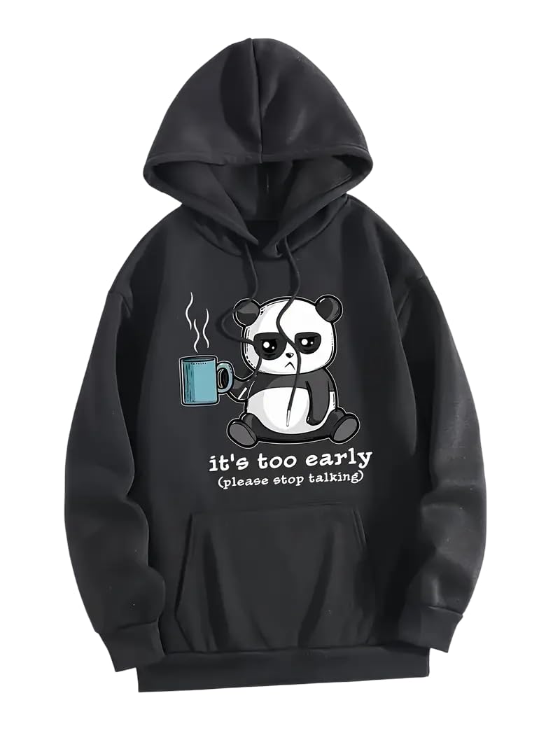 Women's Eversoft Fleece Hoodies, Moisture Wicking & Breathable, Printed Pullover Hooded Sweatshirt|| Hoodie (Color- Black)-image-22