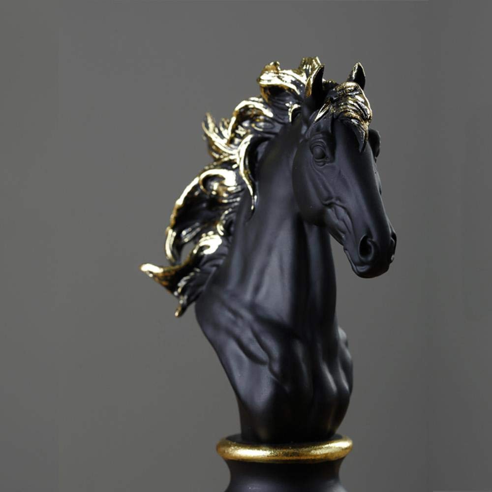 Set di scacchi personalizzato in resina con corona di re e regina, ornamento in poliresina nera - Cina Scacchi internazionali e Scacchi internazionali di resina prezzo