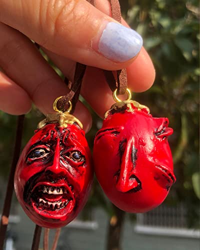 Mullike The Egg Of The King Cosplay Pendant Necklace Behelit Haou No Tamago Necklace for Men Jewelry Set Gift for Fan (The Egg Of The King)3