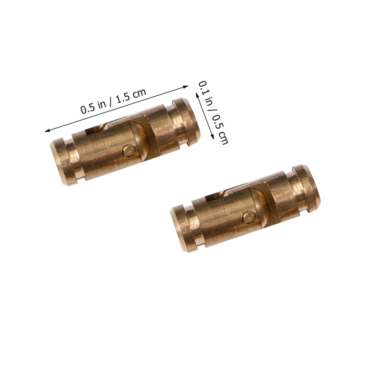Mikikit Brass Jewelry Hinge 50pcs Cylindrical Hinge Small for Box Automatic Spring Smooth Mute