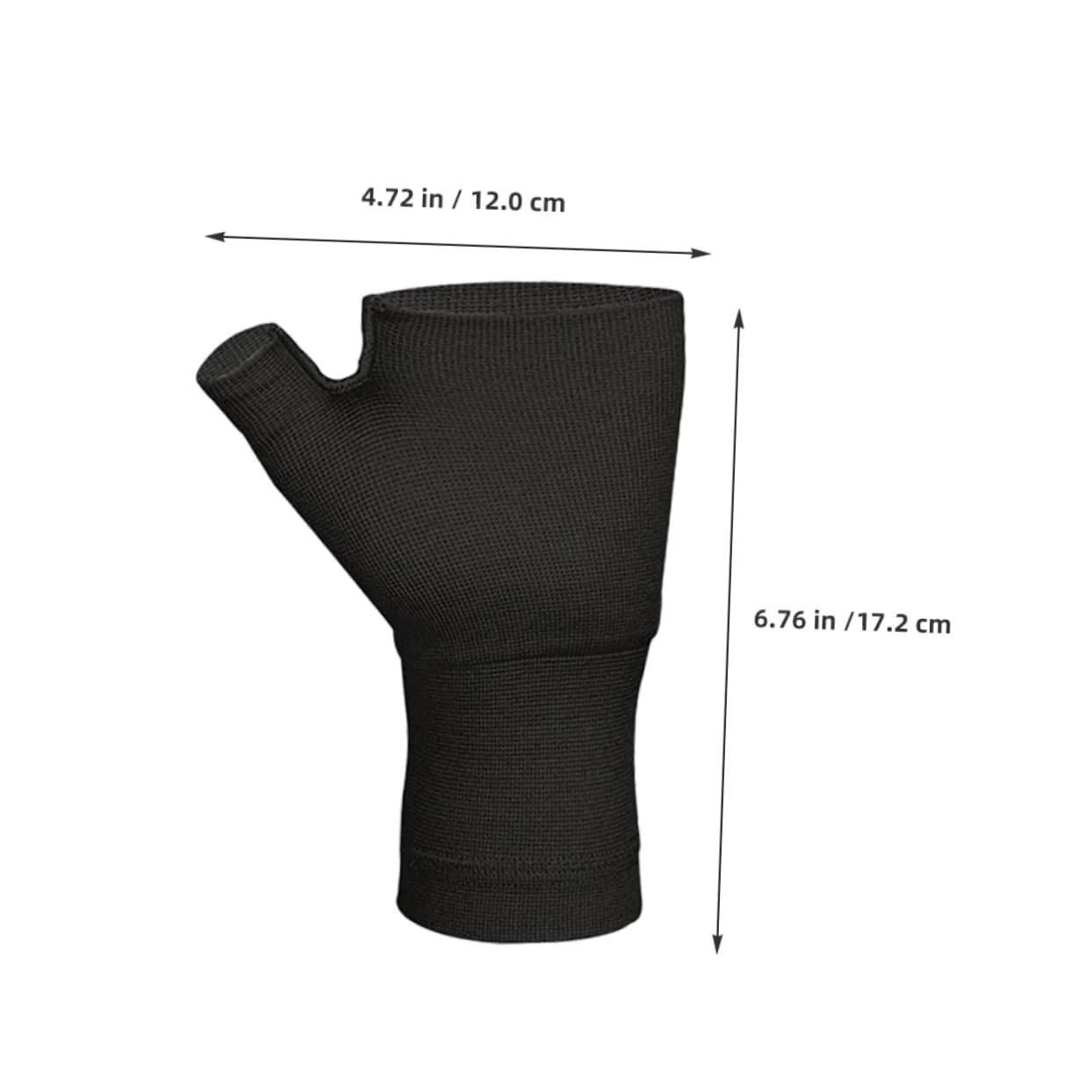 Alipis Breathable Compression Wrist Sleeve Thumb Support Stretchy Gloves for Climbing Biking Baseball for Both Hands Black