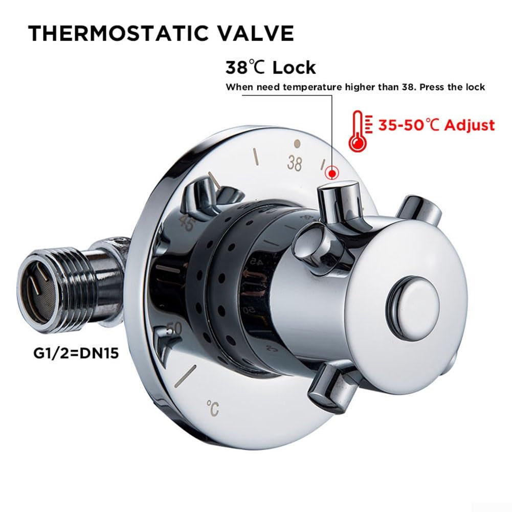 Válvula termostática de latón G12 Perfectamente diseñada for soluciones eficientes de Mezcla de Agua fría y caliente/1373