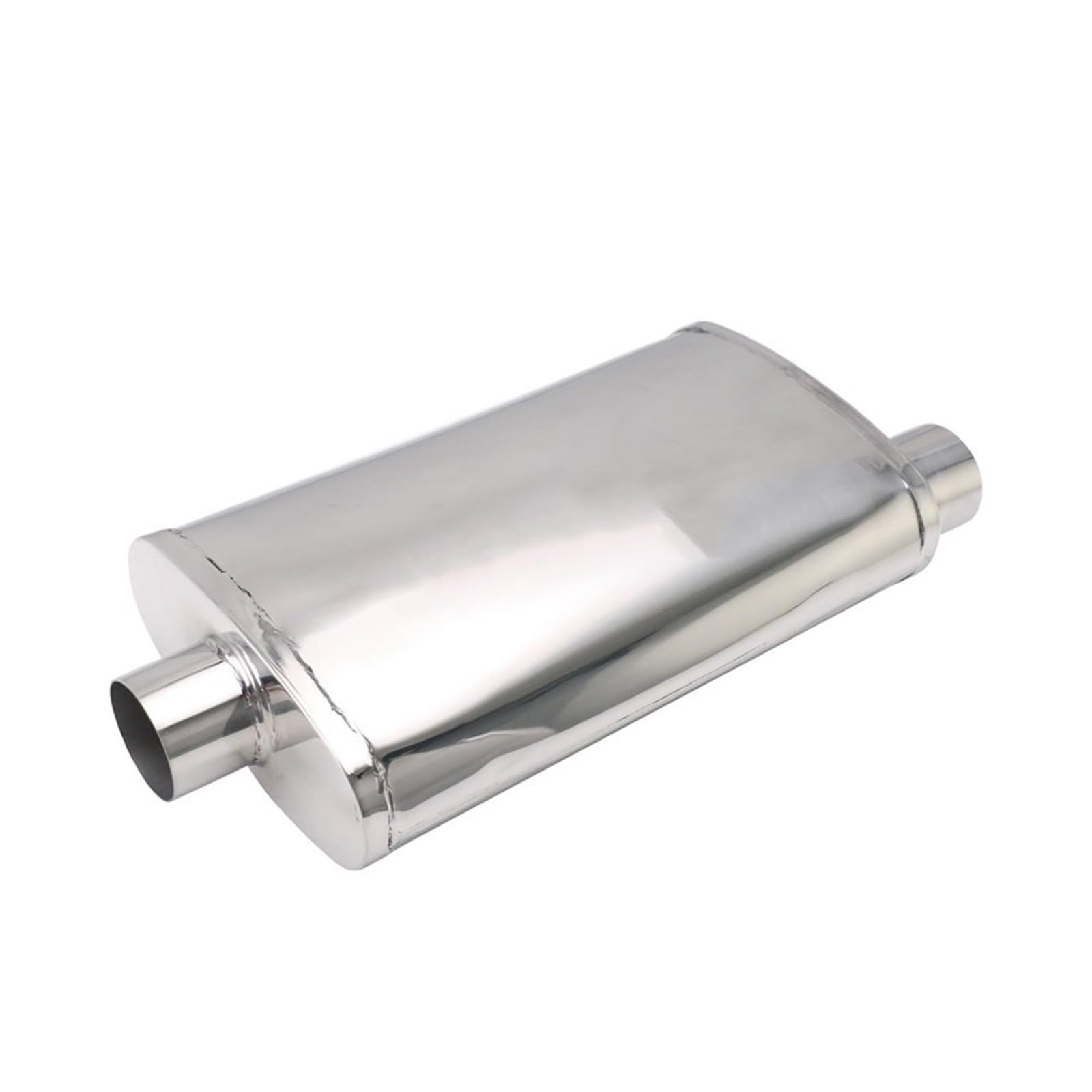Car Silencer Środkowy tłumik wydechowy ze stali nierdzewnej 2,5-calowy prosty uniwersalny rezonator samochodowy(Without logo)