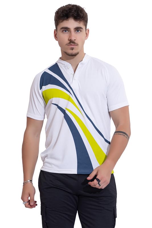 armisto Henley Neck Drifit Sports Tshirt/Tennis/Paddle/Pickleball/Golf and All Outdoor Activities-picture-34