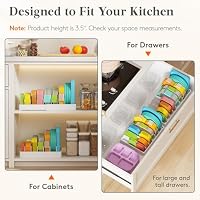 Lifewit Kitchen Cabinet Organizer for Food Contanier Lid with 7 Sections — image 4