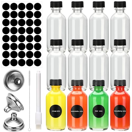 Gowkeey 60ml Mini Botella Cristal Pequeña,Kit Botes Cristal Pequeños, Frascos de Vidrio para Regalitos Boda, Set de Mini...