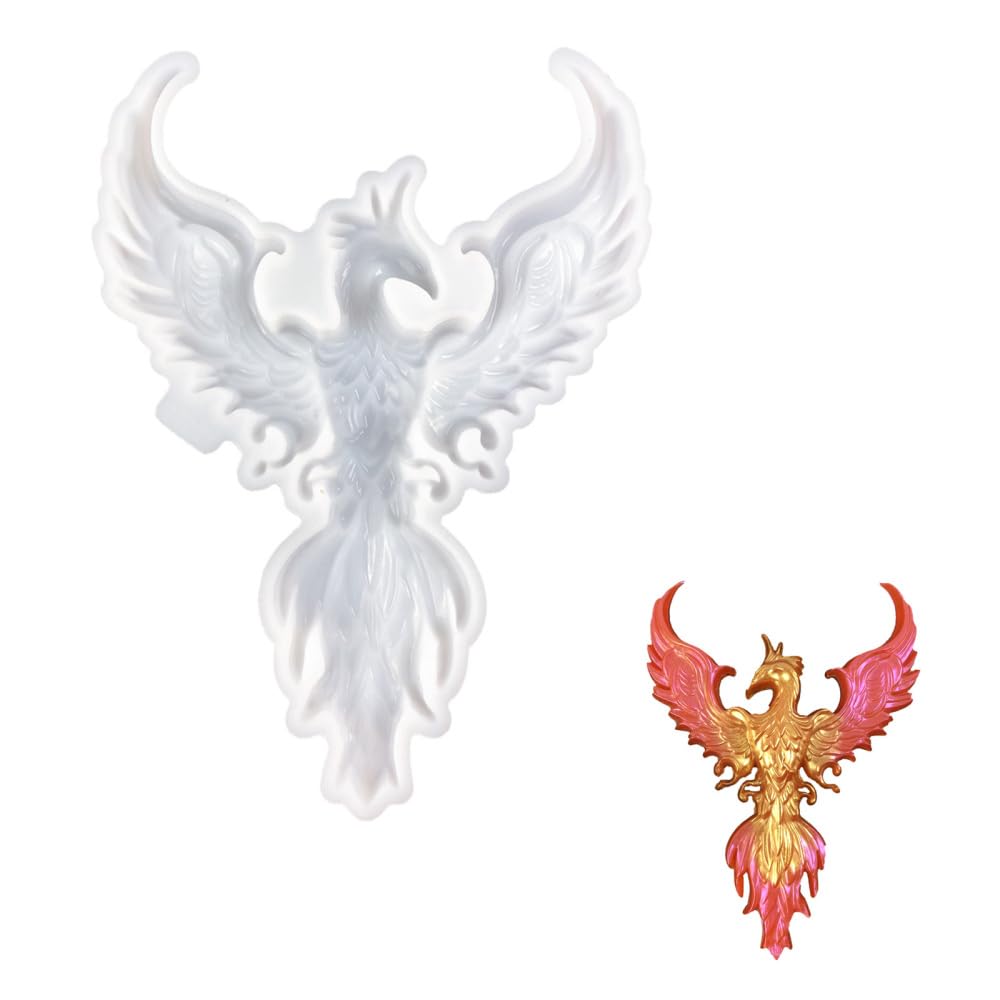 Moule silicone résine époxy phénix et dragon pour création de savon et plâtre