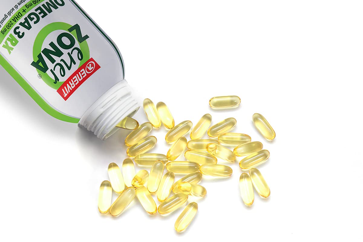 Enerzona Omega3 RX 120 Kaps. | Hochdosiert EPA + DHA | IFOS 5 Sterne: höchste Reinheit und Qualität | Friend Of The Sea: nachhaltiger Fischfang | ORIVO: Fischart und Herkunft | Entericare-Verkapselung