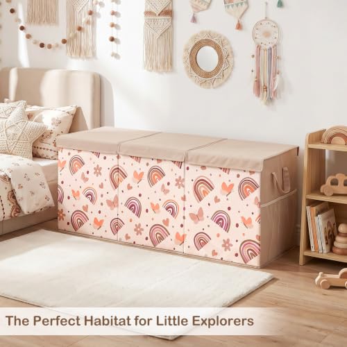 Image of Toy Box with Adjustable Divider Large Toy Chest Storage for Nursery Kidroom