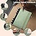 Yoment Leather Journal Notebooks for Work Refillable 224 Page 100 GSM Thick 5 Subject Notebook with Removable Dividers Tabs Hardcover Notebook for School Note Taking Teachers Women Men 6.1 x 8.3,Green