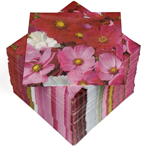 Lot de 100 Serviettes Intissé 3 plis 33 x 33 cm Cosmea Lot de 100 Serviettes Intissé 3 plis 33 x 33 cm Cosmea