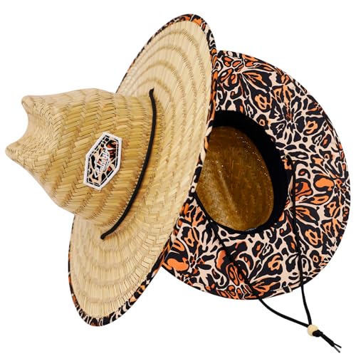 Image of Palmyth Straw Hat for Men & Women Sun Hats, Beach Hat, Fishing Hat Wide Brim UPF 50+ Sun Protection