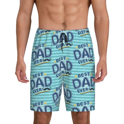 Vosery Mens Pajama Pants - Best Dad Ever Comfy Sleep Shorts Mens Pajama Shorts, Mens Lounge Shorts Pj Pants3