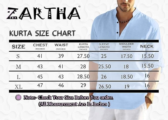 Image of Bellstone Men's Cotton Blend Solid Regular Fit Full Sleeve Short Kurta | Men's Trendy Short Kurta | Ethnic Stylish Casual Lightweight Summer Kurta for Daily and Occasion Use