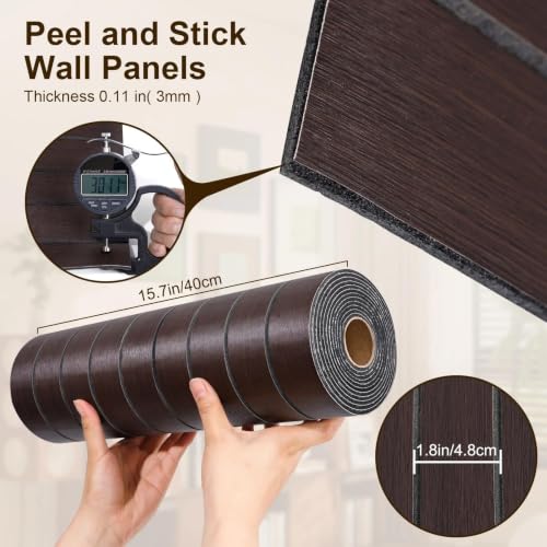 Paneles de pared 3D insonorizados y gruesos de PVC autoadhesivo 3