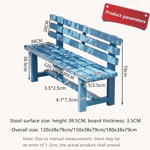 Banco de jardín de madera blanco de 120 cm con respaldo para patio 3