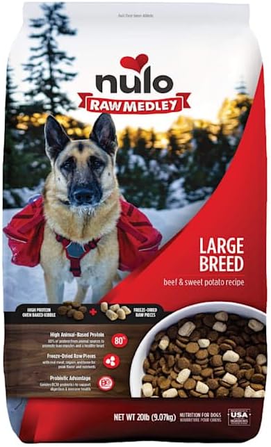 Nulo, Raw Medley Kibble Beef & Sweet Potato Large Breed Dog Food, 321.6 Ounce