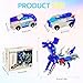 WIESSOC Collision Transforming Dinosaur Car Toy,2 Magnetic Cars Transform Into Dinosaur Toys,Transformation Car Toys for Boys & Girls with Transform Feature,Gift for Birthday,Christmas,Party