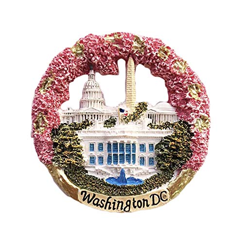 Imán Decorativo Redondo Washington DC 8x8 cm miniatura 1