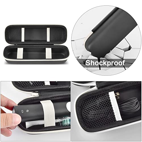 Image of Case Compatible with Philips for Sonicare for ProtectiveClean 4100 6100 5100 6500 7500 Rechargeable Electric Toothbrush.Travel Bag Holder for Oral-B Pro 1000 5000 7500 7000 6000 9600 -Black